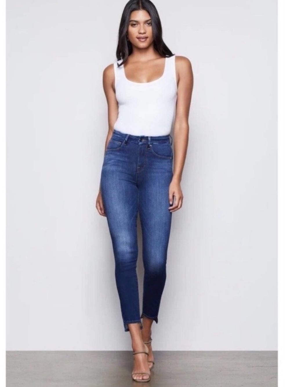 Good American Dark Blue Ankle Slim Jeans